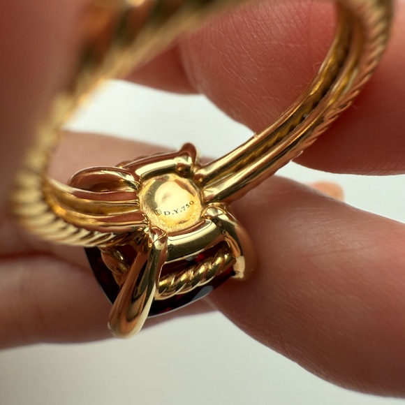 David Yurman 11MM Garnet Chatelaine Ring - Picture 8 of 10